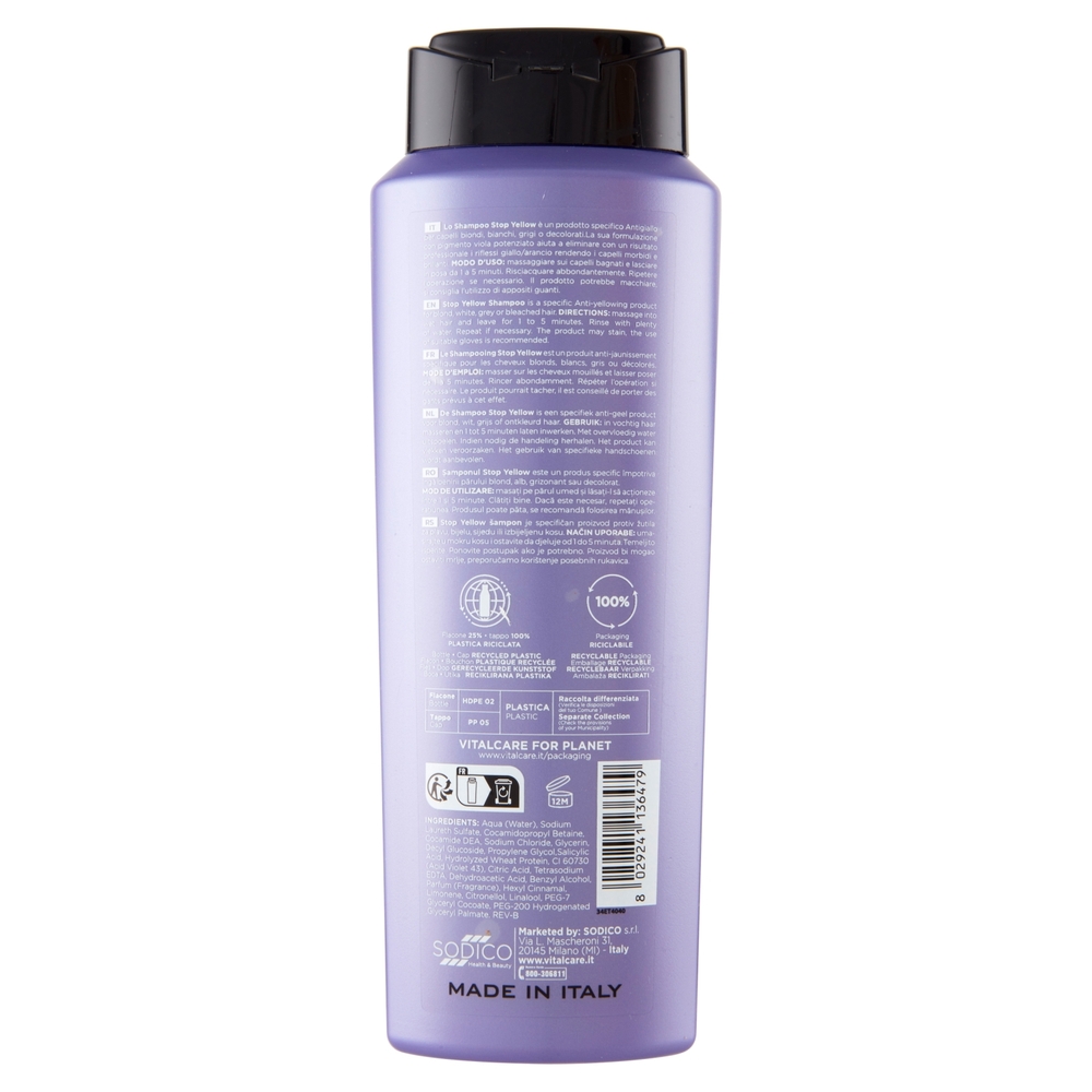 Vitalcare Professional Stop Yellow Shampoo Antigiallo 400 ml